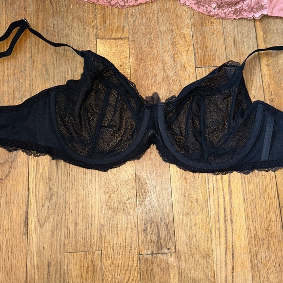 Adore Me Underwire Lace Bra's size 38DD New Black, Rose New With Tags - Picture 4 of 7